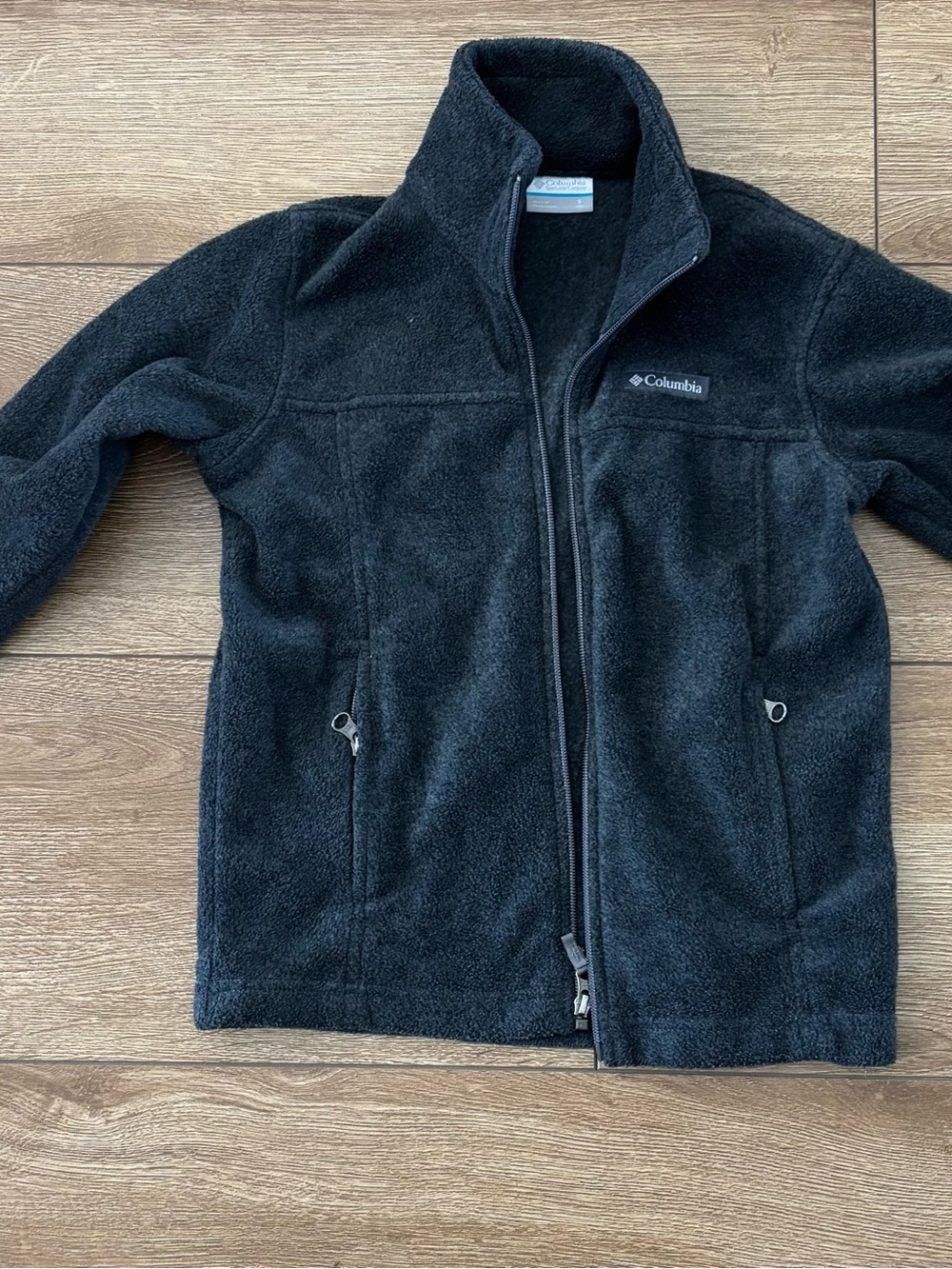 Kids Columbia Kids Dark Gray Full-Zip Fleece Jacket- size small
